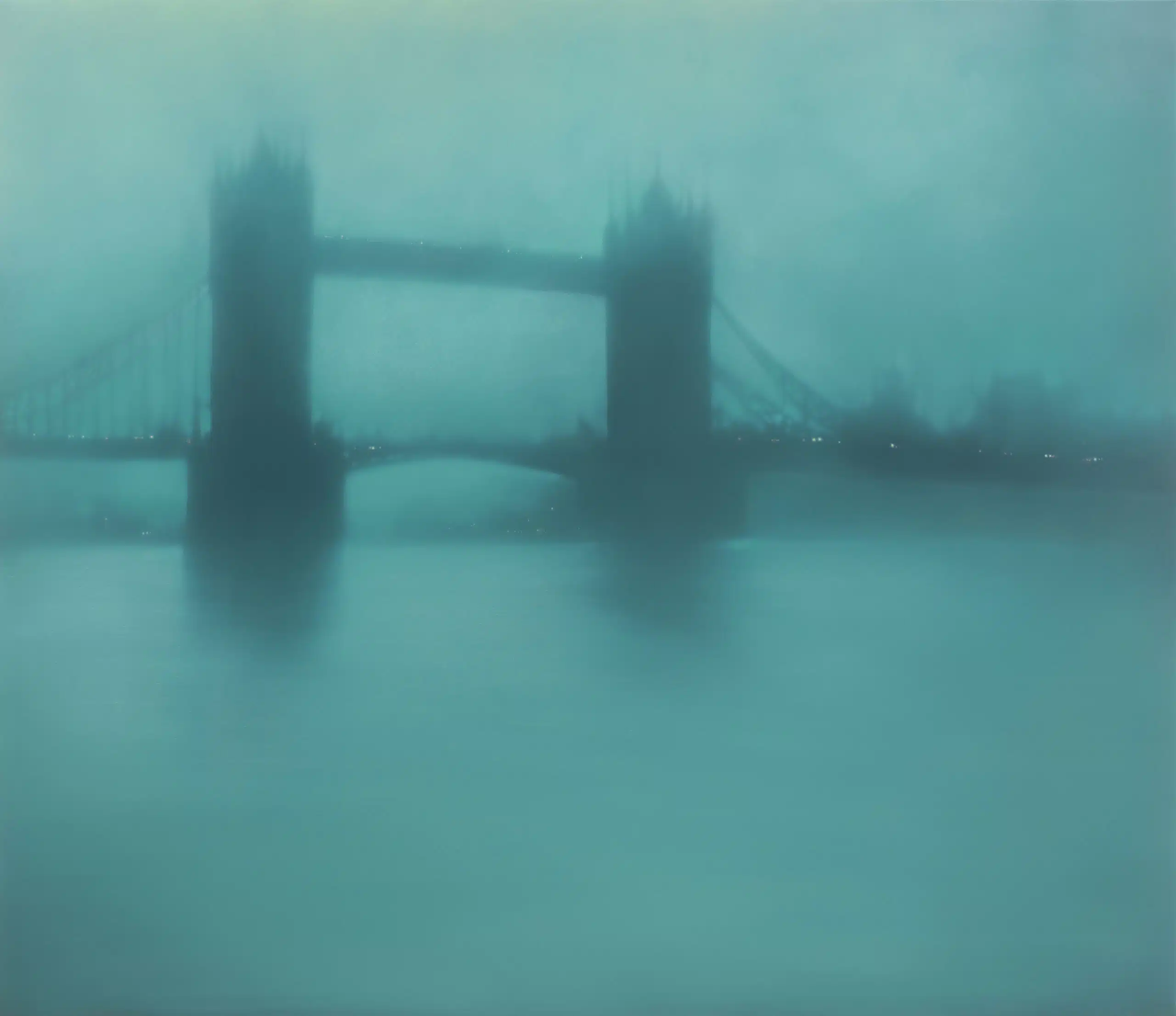 J Pockley Turquoise Tower Bridge 130 x 150cms